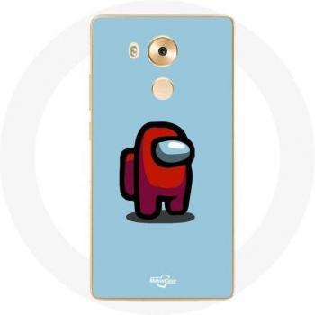 Funda Huawei Mate 8 Among Us Videojuego Fondo Azul