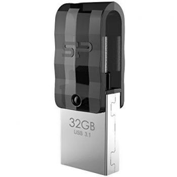 Silicon Power Mobile C31 Dual Flash Drive 32GB USB Type-A / USB Type-C 3.2 Gen 1 (3.1 Gen 1) Black, Silver
