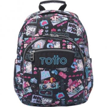 Mochila Totto España Escolar Pequeña Negra Misato - Gommas