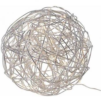 Decoración LED para exterior Trassel Ø 30 cm, IP44, metal plata
