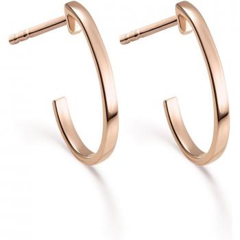 Pendientes criollas abiertas de plata bañada en oro rosa