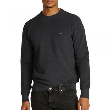 Jersey de hombre Tommy Hilfiger Essential Structure, gris oscuro, talla XL, ajuste regular