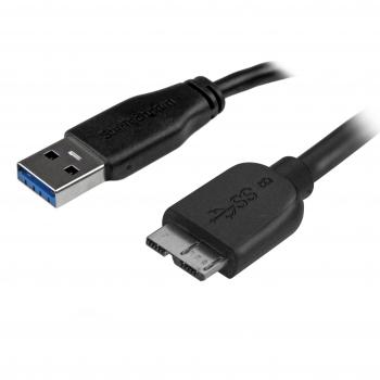 StarTech.com USB3AUB15CMS - Cable USB 3.0 Delgado, A Macho a Micro B Macho, 15 cm