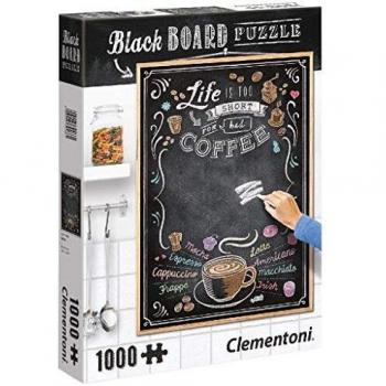 Clementoni-39466 Puzzle 1000 Piezas Pizarra Coffe, Multicolor