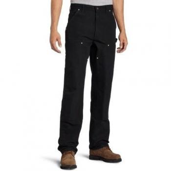 Carhartt pato doble - Pantalón de trabajo delantero LOGG B01 negro W29/L34
