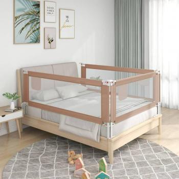 Barandilla de seguridad para cama de niño taupe 100x25 cm