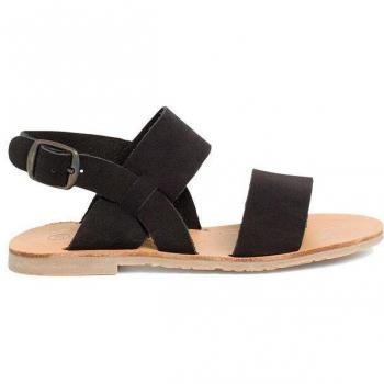 Sandalia de piel nobuck con tiras anchas para niña - Fabricado en España