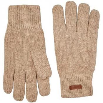Barts Haakon Unisex Beige Lambswool Gloves - Size L/XL