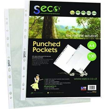 Pochettes Perforadas de Polipropileno Reciclable A4 50 Micrones (Paquete de 100)