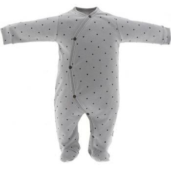 Pijama de bebé largo con estampado de estrellas negras - Cambrass
