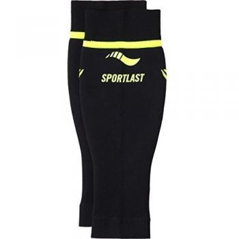 Sportlast Pro Pantorrilleras de Compresión, Negro / Amarillo, L
