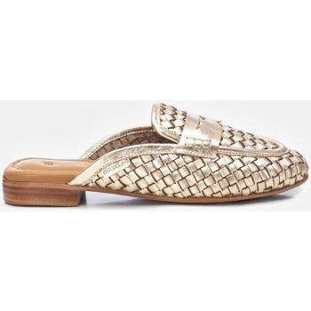 Mules de mujer de piel con suela de goma