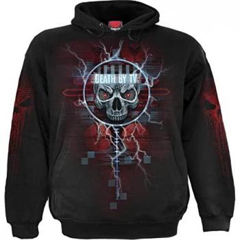 Spiral Death By TV Black Hooded Sweatshirt for Men (Size M to L)