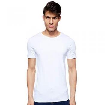 Jack & Jones Men's Basic Stretch Fit Crew Neck T-Shirt, White