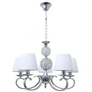 Lámpara de Techo HONDURAS 5xE14 1x5W LED Blanco/Cromo