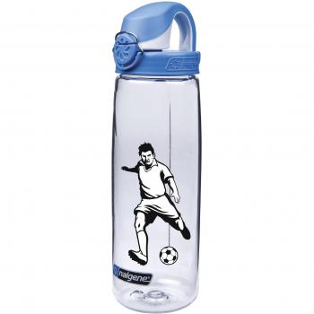 Nalgene 'Everyday OTF' - 0,7 L, transparent-blau, Fussballer zweifarbig