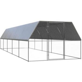 vidaXL Outdoor Chicken Cage 3x10x2 m Galvanised Steel