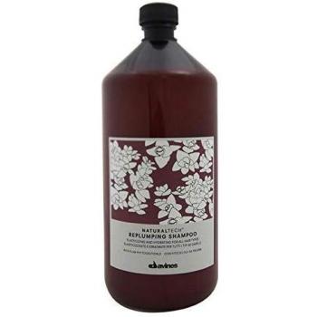 Davines Natural Tech Replumping Shampoo for All Hair Types - 1000ml/33.8oz, Protects and Revitalizes Fine and Fragile Hair