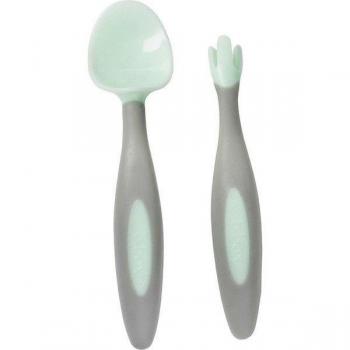 B.Box Gelato Cutlery Set for Babies, Pistachio Color, 9 Months+ (2 Pieces)