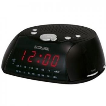 König HAV-CR21 - Radio despertador, color negro