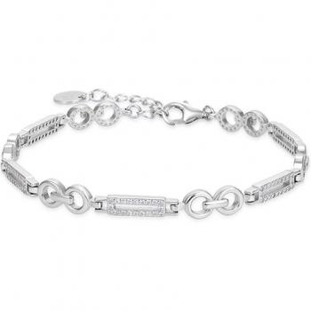 Pulsera de Plata de Ley 925 con Circonita Brillante y acabado en rodio - Luxenter BX2510000