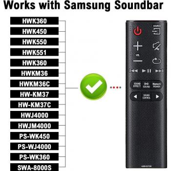 Mando a Distancia Reemplazo AH59-02733B para Barra de Sonido Samsung HW-J4000, HW-JM4000, HW-K360, HW-K450, PS-WK450