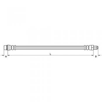 Latiguillo de freno delantero derecho METZGER 4110896 para Dacia Duster, Logan y Sandero