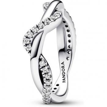 Anillo Pandora Ola Brillante Entrelazada