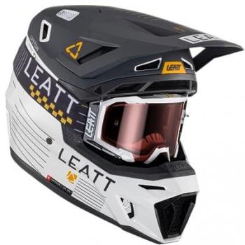 Leatt Casco de Cross Moto Kit 8.5 V23 Metálico - Casco de motocross, modelo 8.5, material compuesto, incluye máscara para motocicleta, diseño metálico