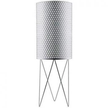 Lámpara de pie Gubi Pedrera PD2 con dimmer, blanca
