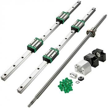 VEVOR HGR20-1000mm Linear Guide Rail Set with RM1605 Ballscrew and Accessories for DIY CNC Automation