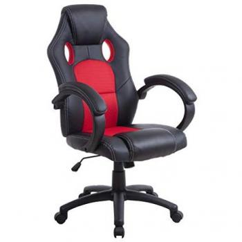 Silla Gaming Reclinable Valencia Rojo - Tapizado en Piel Sintética, Varios Colores Disponibles