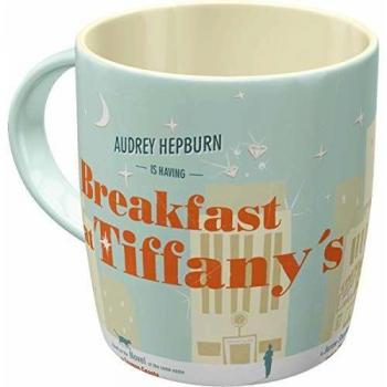 Nostalgic-Art 43023, Breakfast at Tiffany's Blue, Tasse Taza, cerámica, Multicolor, 8.5 x 8.5 x 9 cm