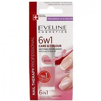Eveline Cosmetics Nail Therapy Care & Colour Nail Conditioner 6 in 1 Rose 5 ml
