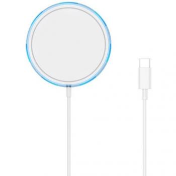 Cargador Inalámbrico Magnético de 15W con Pantalla LED para iPhone 13, 12, 11 Pro - Base de Carga Tipo C