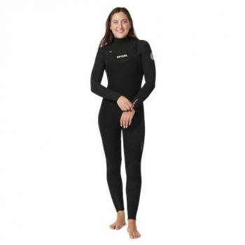 Rip Curl Wmns Dawn Patrol 4/3 Cz Neopreno negro, traje de neopreno con cremallera en el pecho, mangas largas, grosor de 4 mm y 3 mm