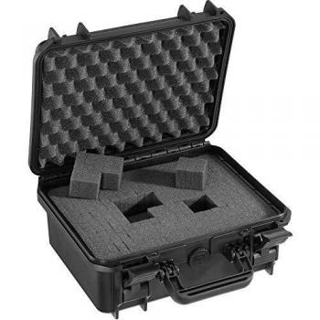 Velleman HC300S Maleta Rígida con Espuma Alveolar, Negro, 33.6 x 30 x 14.8 cm