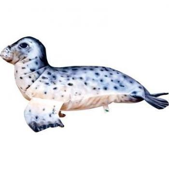 Almohada Mediana Foca Gris Blanco Gaby