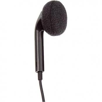 SYSTEM-S Mono Headset Auriculares con Mando a Distancia para Smartphone Tablet pc Negro