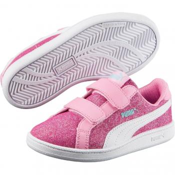 Puma Niños Smash Glitter ChG74 Rosa 33