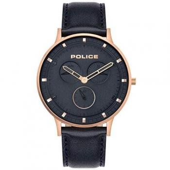 POLICE OUTLET Reloj Analógico para Hombre de Cuarzo con Correa en Cuero 1