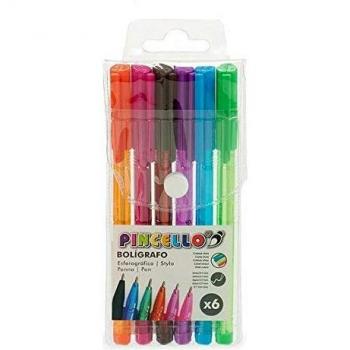 Set de Bolígrafos surtidos en 6 colores brillantes