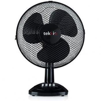 Tekkio - Ventilador silencioso de sobremesa - Oscilante - 3 Velocidades. Rejilla Nido de Abeja. Motor: 30W - 30cm