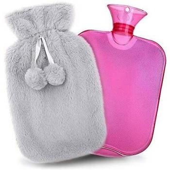 XIMU Bolsa de Agua Caliente, 2 L Botellas de agua caliente,Bolsa de agua caliente extraíble y lavable para el cuerpo del pie y la mano Mantener el calor Alivio rápido del dolor Comodidad