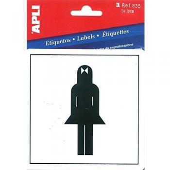 APLI 835-Etiqueta señalización lavabo señoras 1 u.