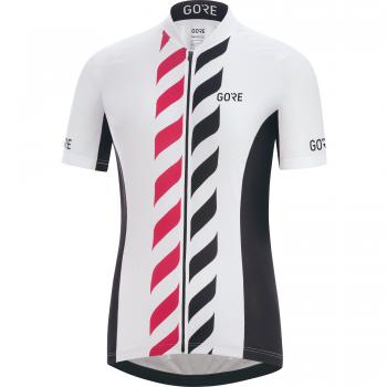 Gore Wear C3 Vertical Maillot, Mujer, Blanco/Negro, 38