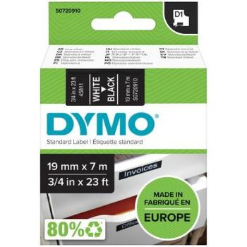 Cinta Laminada para Rotuladoras Dymo D1 45811 LabelManager™ Blanco Negro