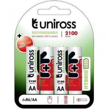 Uniross U0239769 - Pack de 4 baterías recargables