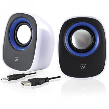 Altavoces Estéreo 2.0 Eminent EM3513 para PC y Laptop, Alimentación USB, 6W, Color Negro
