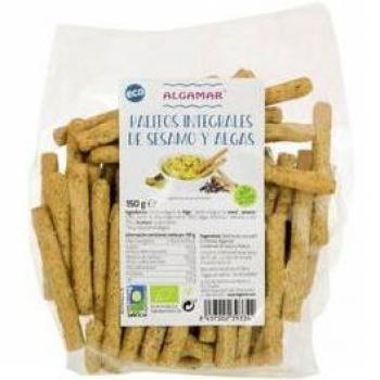 Palitos Integrales de Sésamo y Algas Orgánicos Enriquecidos con Aceite de Oliva 150g